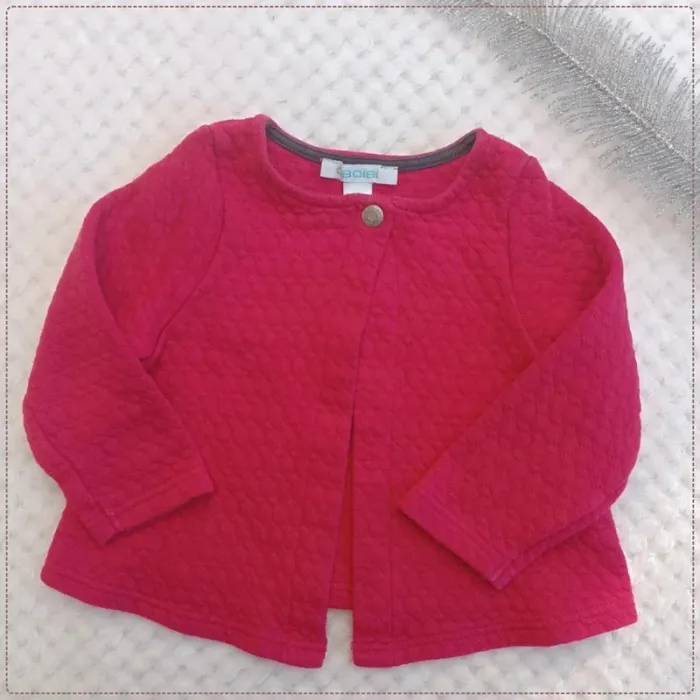🔸Veste / Gilet Fushia Fille - Obaïbi 9 mois🔸 - photo numéro 2