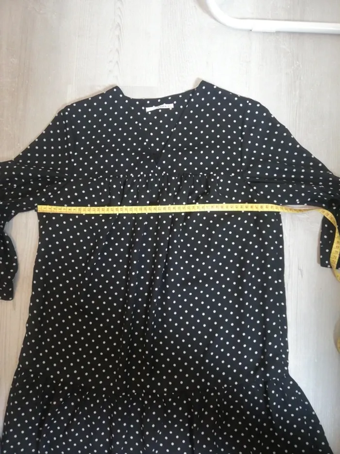 Robe manches longues noir et blanc camaieu - photo numéro 10