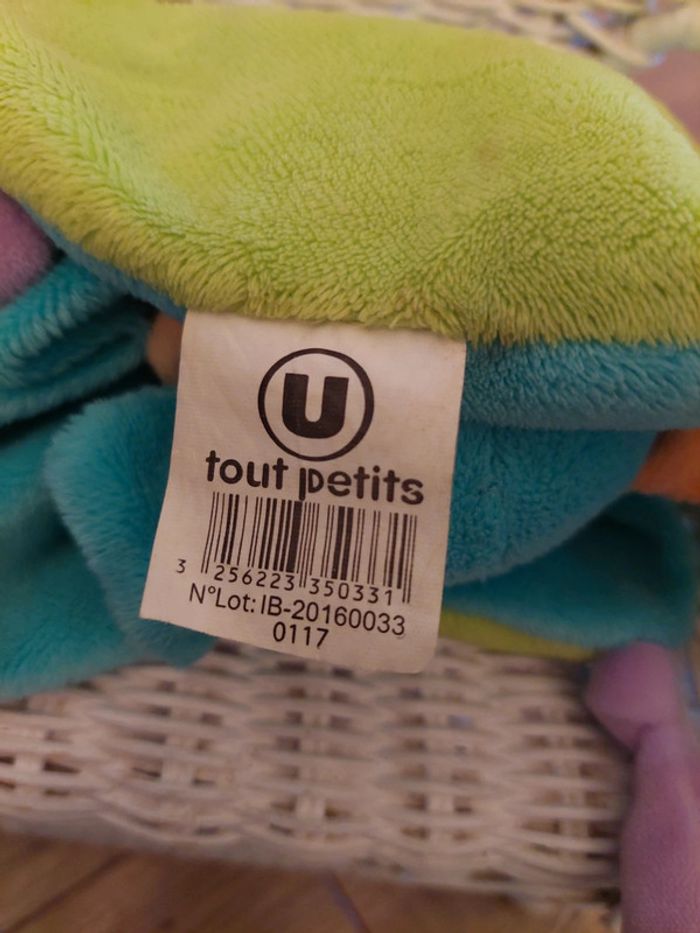 Doudou éléphant turquoise U tout petits - photo numéro 6