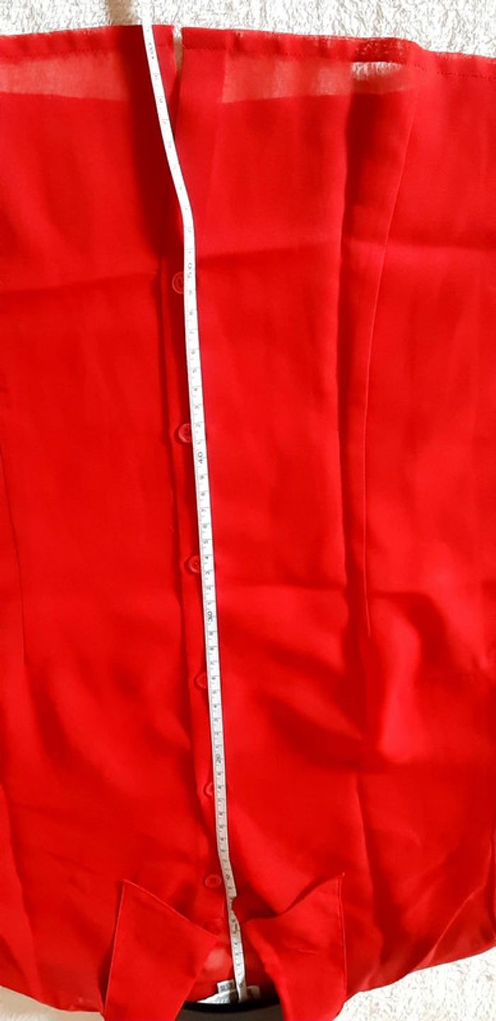 Chemise transparente rouge Etam - photo numéro 5