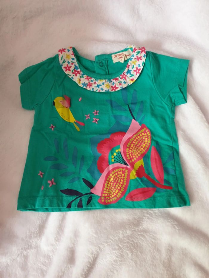 Lot 2 tee shirts dpam 3 mois - photo numéro 2