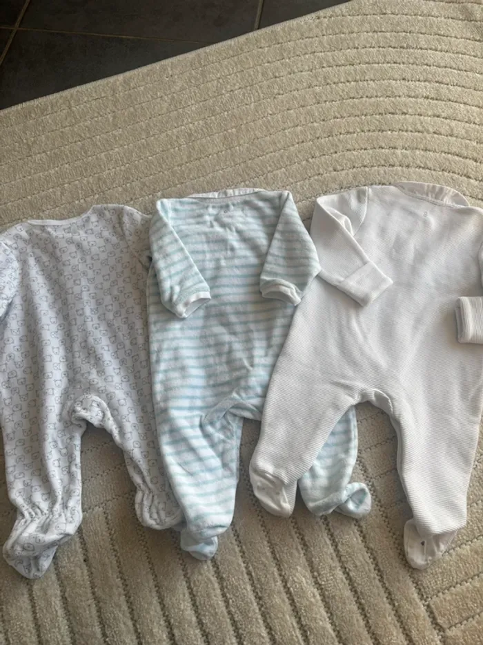 Lot de 3 pyjamas bébé 3M - photo numéro 8