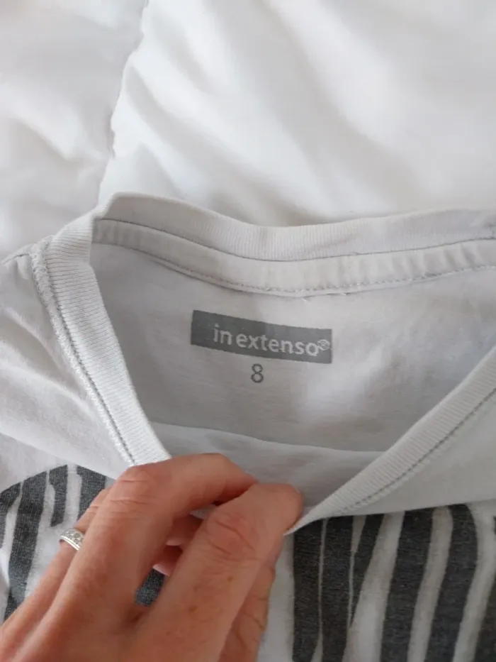 Tee-shirt manche longue garçon 8 ans In Extenso - photo numéro 3