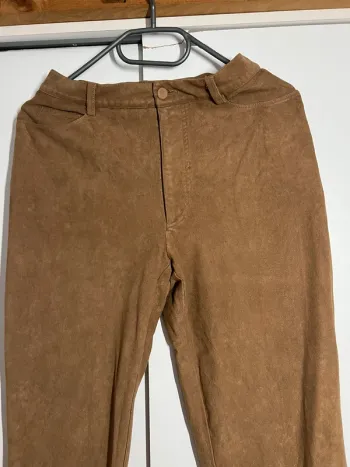 Pantalon peau de pêche vintage camel Cacharel