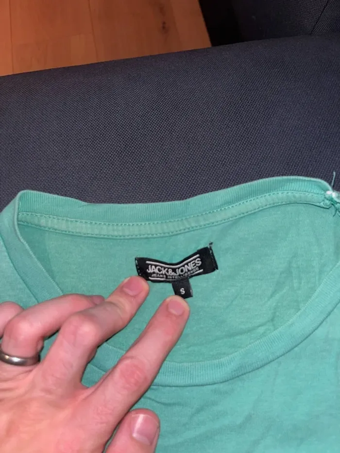 T-shirt vert jack&jones taille S - photo numéro 2
