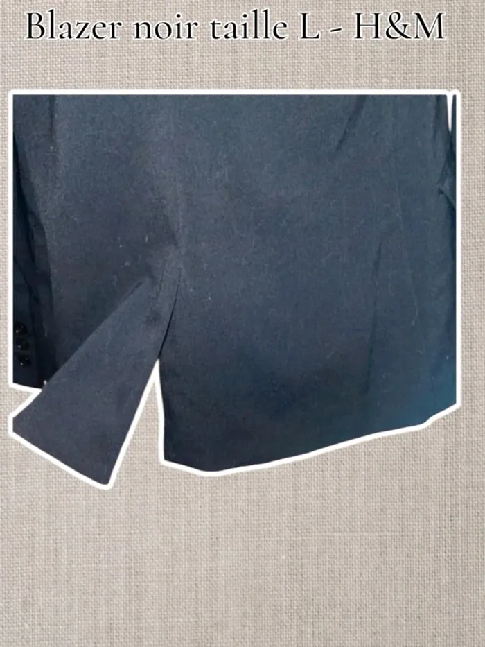 🤩 Magnifique Blazer noir taille L - 3 poches extérieurs + 1 intérieur Rembourrée aux épaules - H&M 🤩 - photo numéro 6