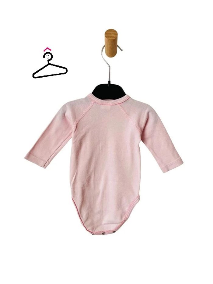 LOT de 3 bodies croisés à manches longues roses - bébé fille 3 mois - photo numéro 3