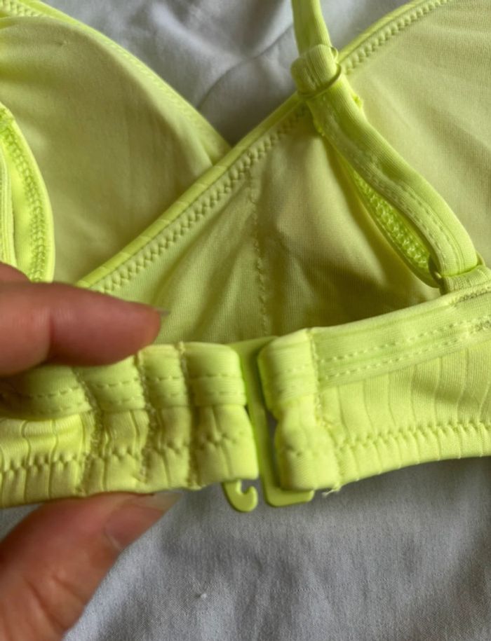 Ensemble set 2 maillots de bain bikini jaune fluo croisé vert taille XS/34 neuf - photo numéro 11