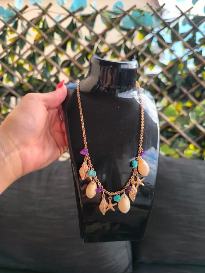 Collier doré, acier inoxydable, neuf idée cadeau - photo numéro 2