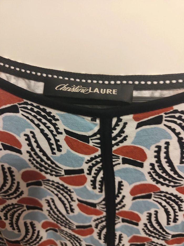 Blouse Élégante à Motifs Ondulés Christine Laure - photo numéro 6