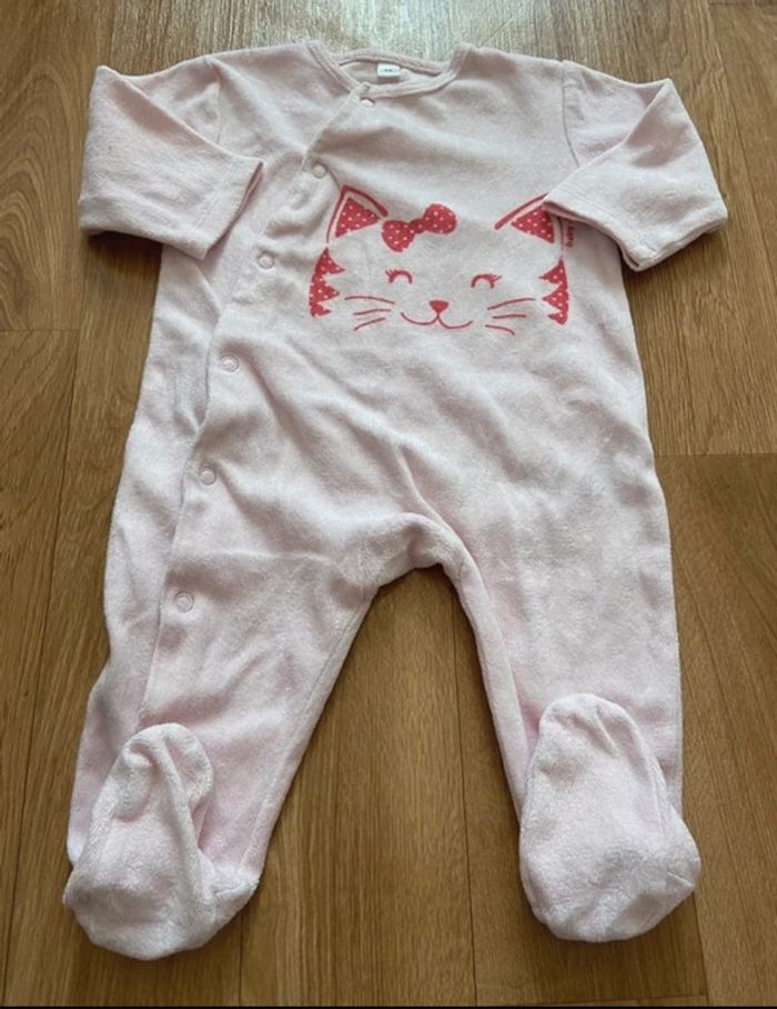 Lot de 2 pyjamas velours fille 3/6M - photo numéro 2