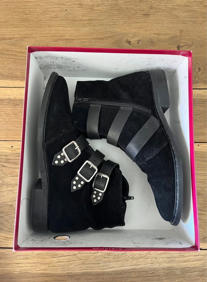 Bottines en daim noires San Marina - photo numéro 2