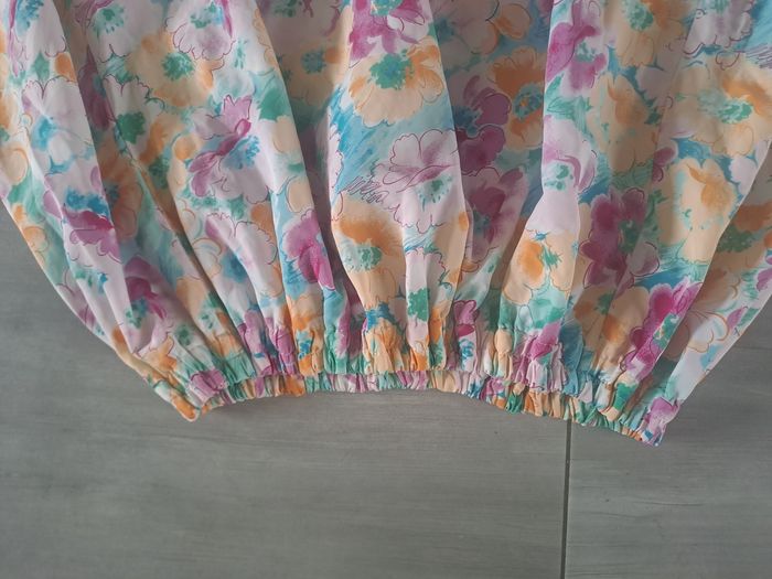 Jupe vintage à fleurs multicolore - photo numéro 5