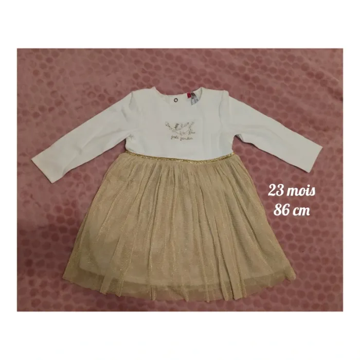 Robe Orchestra tulle doré 23 mois
