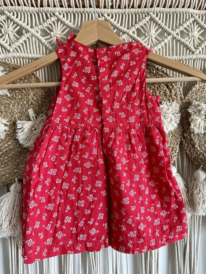 Robe rouge imprimée 9 mois - photo numéro 3