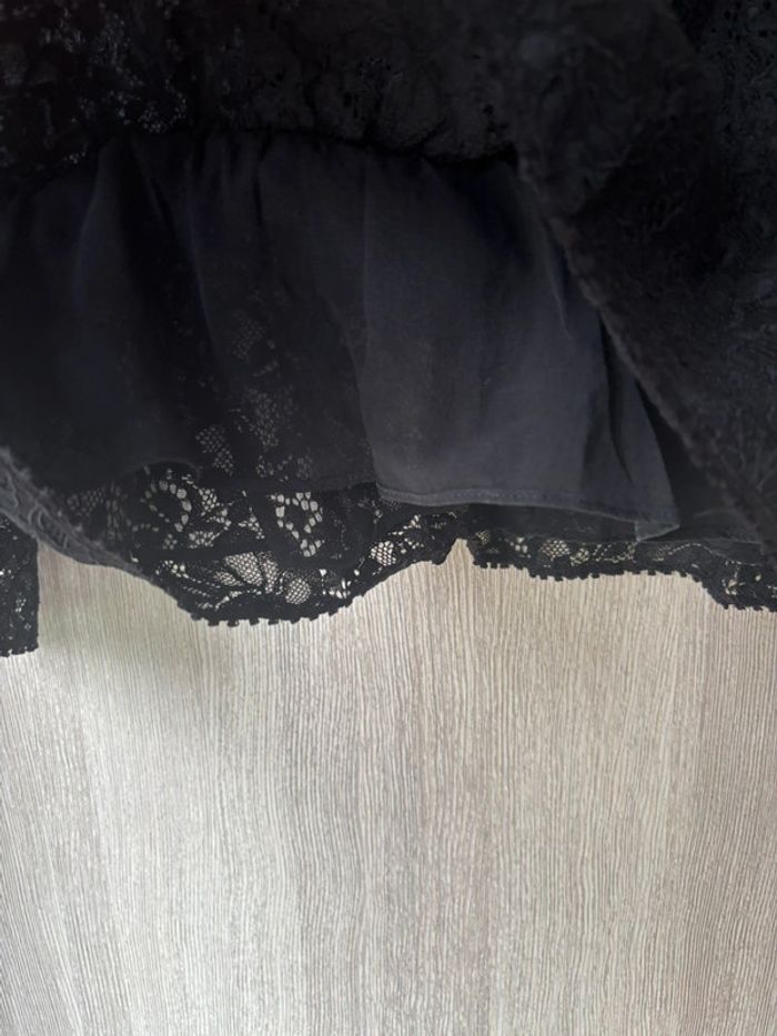 🖤 top court épaules dénudées  noir crochet Sézane – T 38 - photo numéro 7