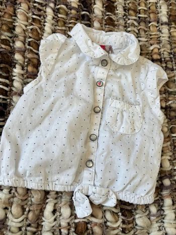 Chemisier bébé fille blanc orchestra 9 mois