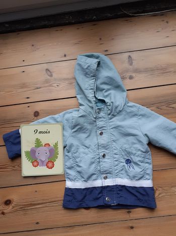 Veste imperméable 9 mois - Mes petits cailloux TBE