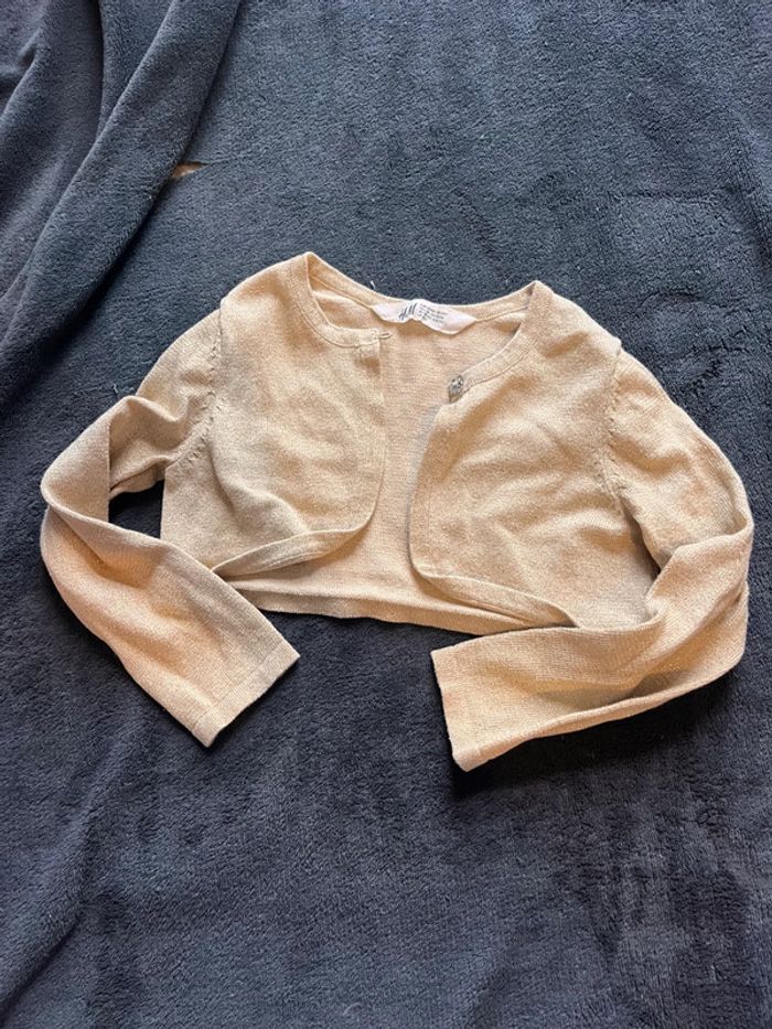 Gilet fille doré H&M 3/4 ans