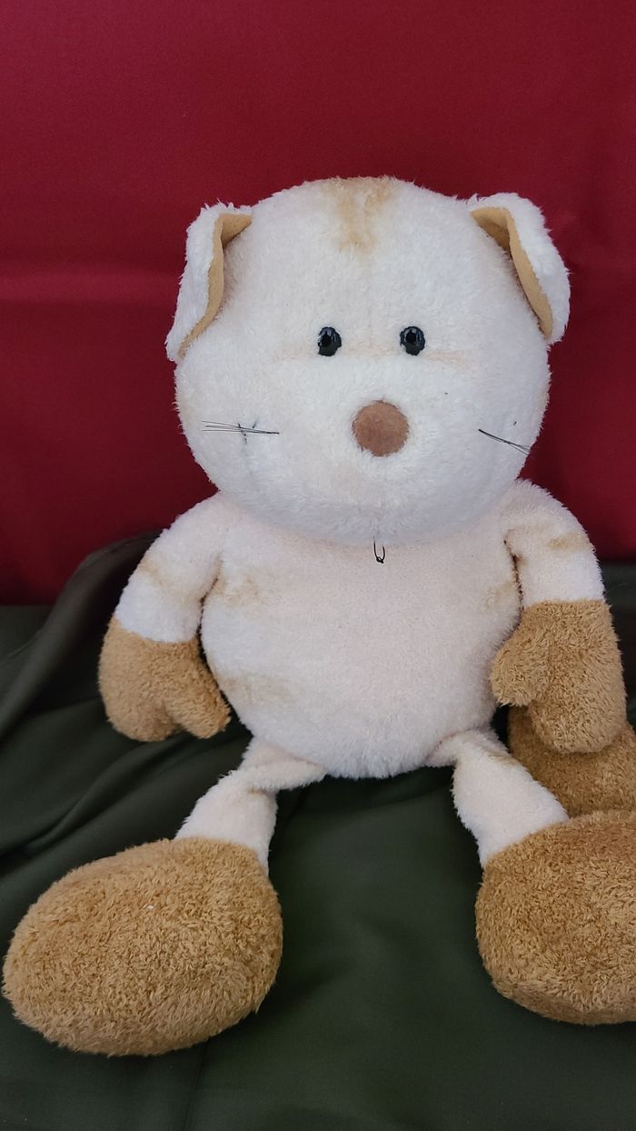 Chat JANTA doudou beige tigre - photo numéro 7