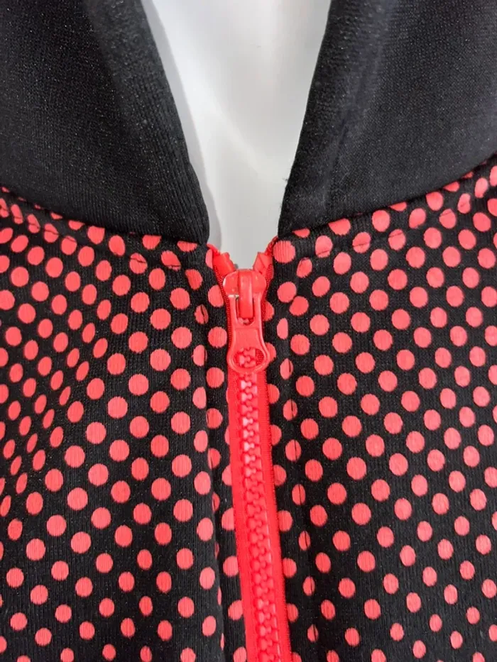 Veste à capuche avec zip Noir et rouge taille L - photo numéro 4