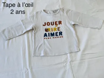 T-shirt manches longues tape à l’œil 2 ans