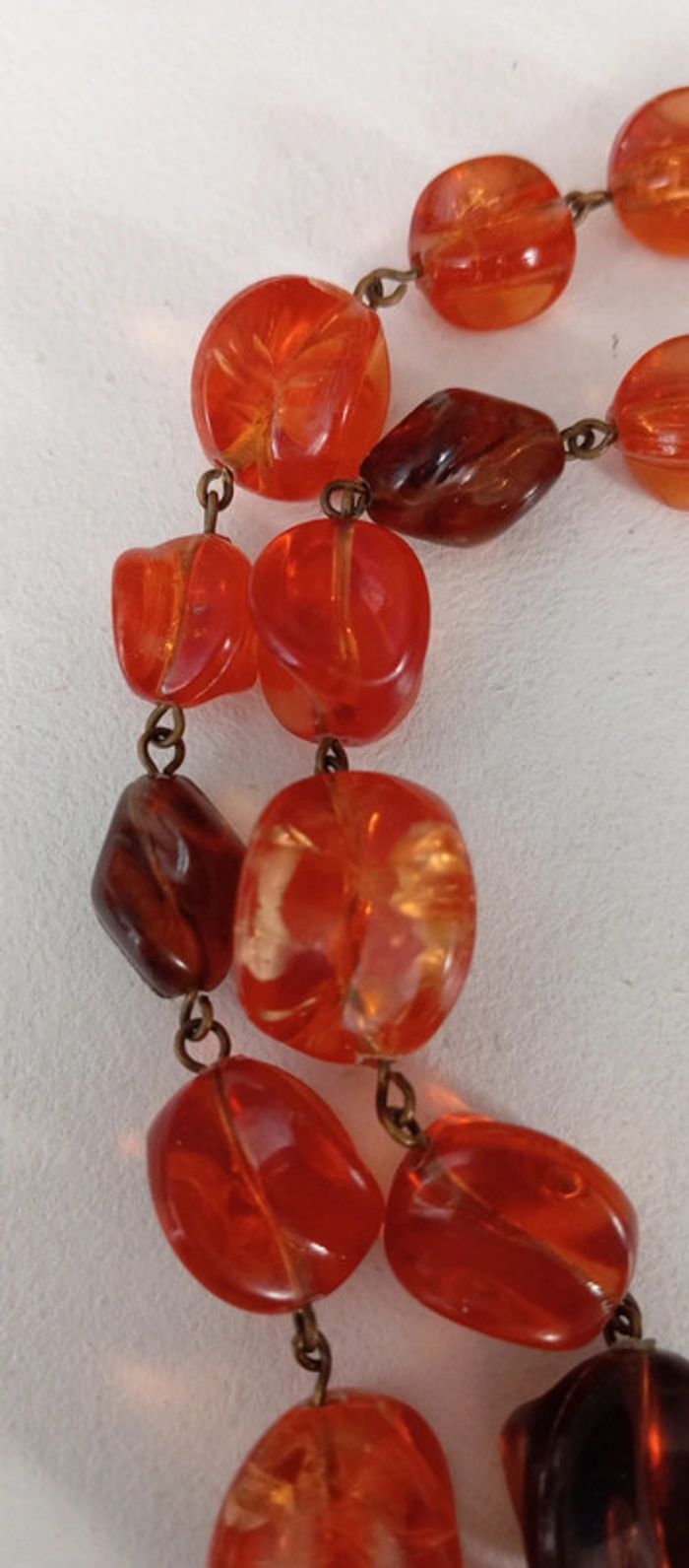 Collier vintage façon ambre - photo numéro 5