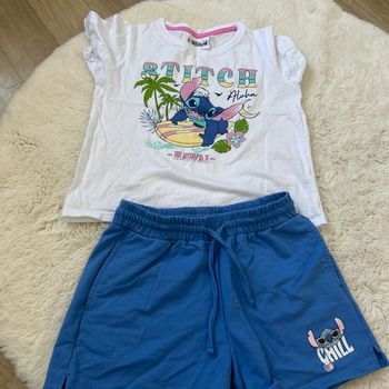 Ensemble fille Stitch  short + t-shirt