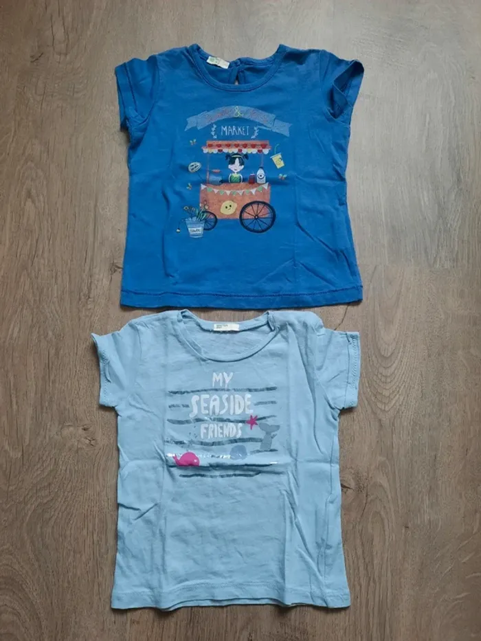 2 t-shirts United colors of Benetton 9-12mois
