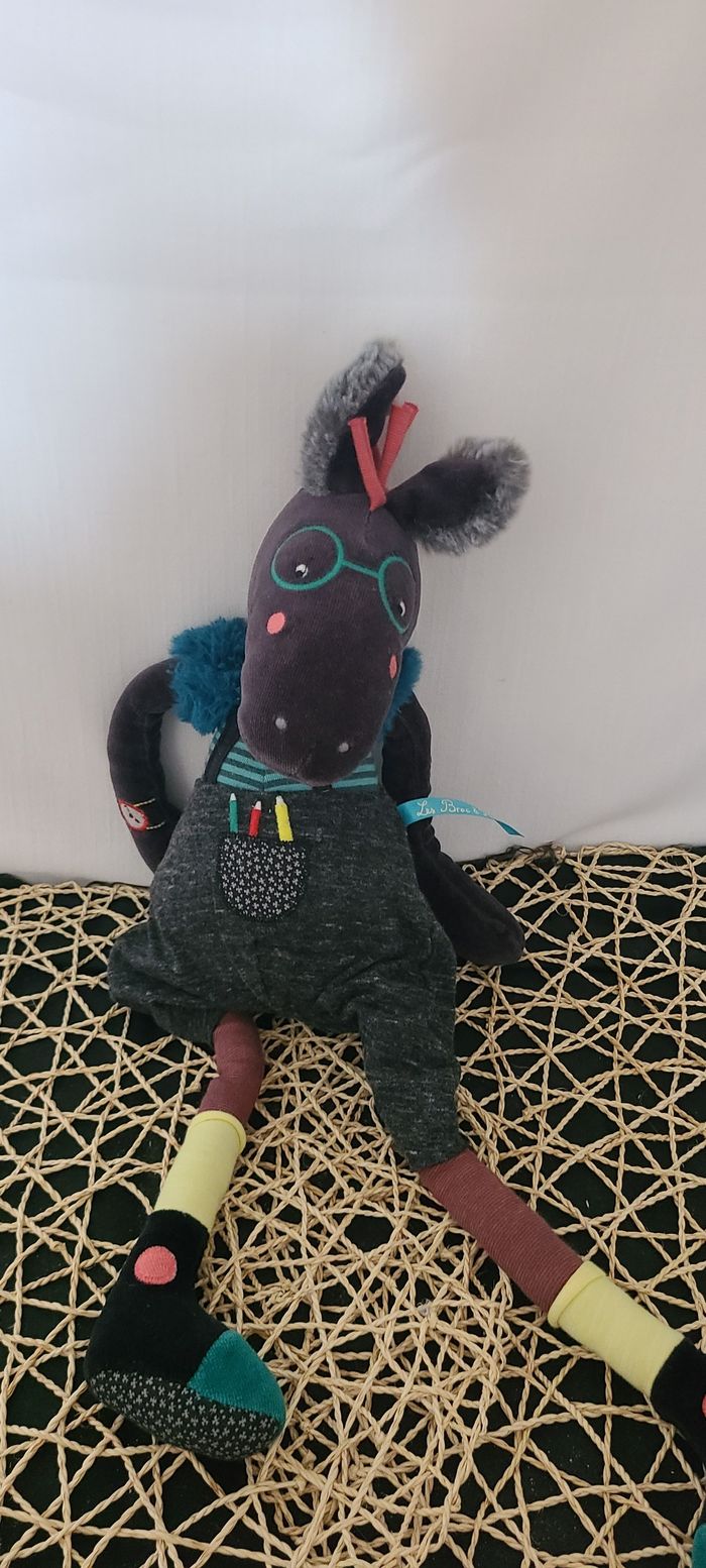 Moulin Roty Doudou Peluche Anne Cheval Lunette Broc & Roll 55Cm - photo numéro 3