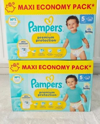 2 carton de couches Pampers premium protection taille 5