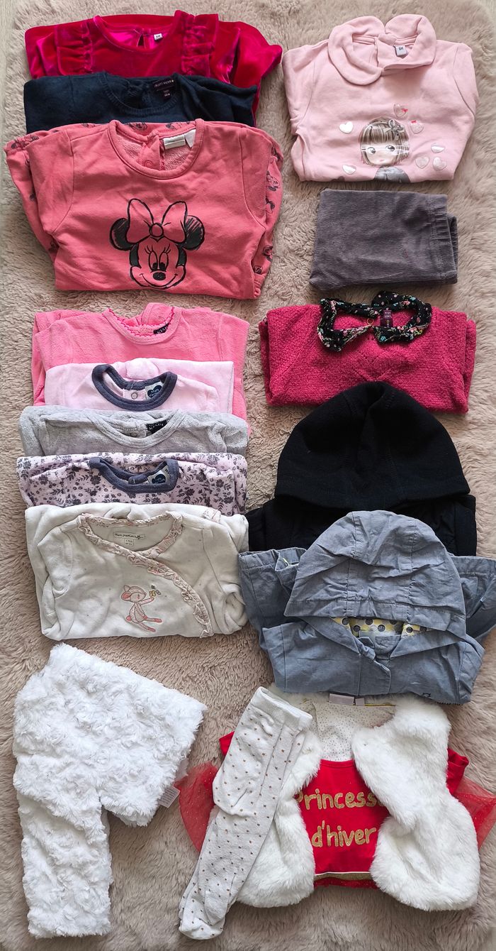 Lot bébé fille – 6 mois – Automne/Hiver – 14 pièces