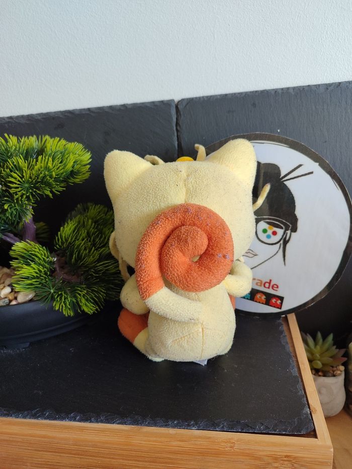plush meowth peluche miaouss tomy pokemon nintendo chat ancien jaune Orange - photo numéro 2