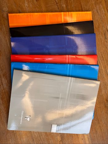 Lot 6 cahiers A4 96 pages grands carreaux Clairefontaine