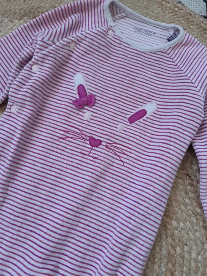 Pyjama rayé lapin Sergent Major 24 mois - photo numéro 2