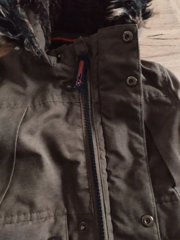 Manteau vert Kika avec capuche garçon 80cm - photo numéro 4