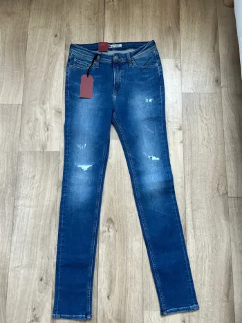 Jeans Teddy Smith bleu flash skinny op destroy 16ans