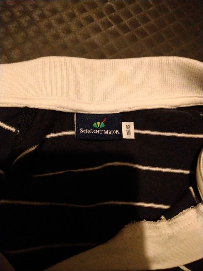 Polo effet 2 en 1 à rayures marine garçon 12 ans sergent major - photo numéro 15