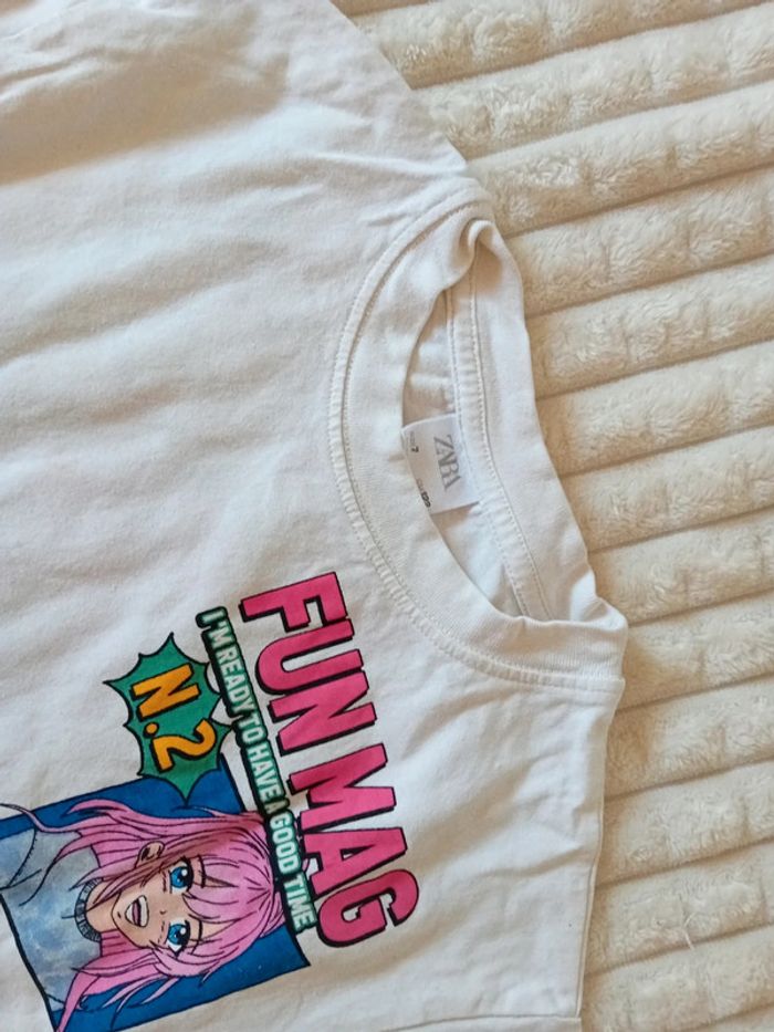 Tshirt fille manga 7ans Zara 🌸🩷 - photo numéro 3