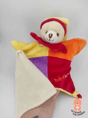Doudou Marionnette Ours Mouchoir Baby Nat'