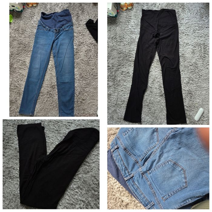 Lot 1 legging 1 jean de grossesse kiabi 34/36 mit 1f noir  bleu
