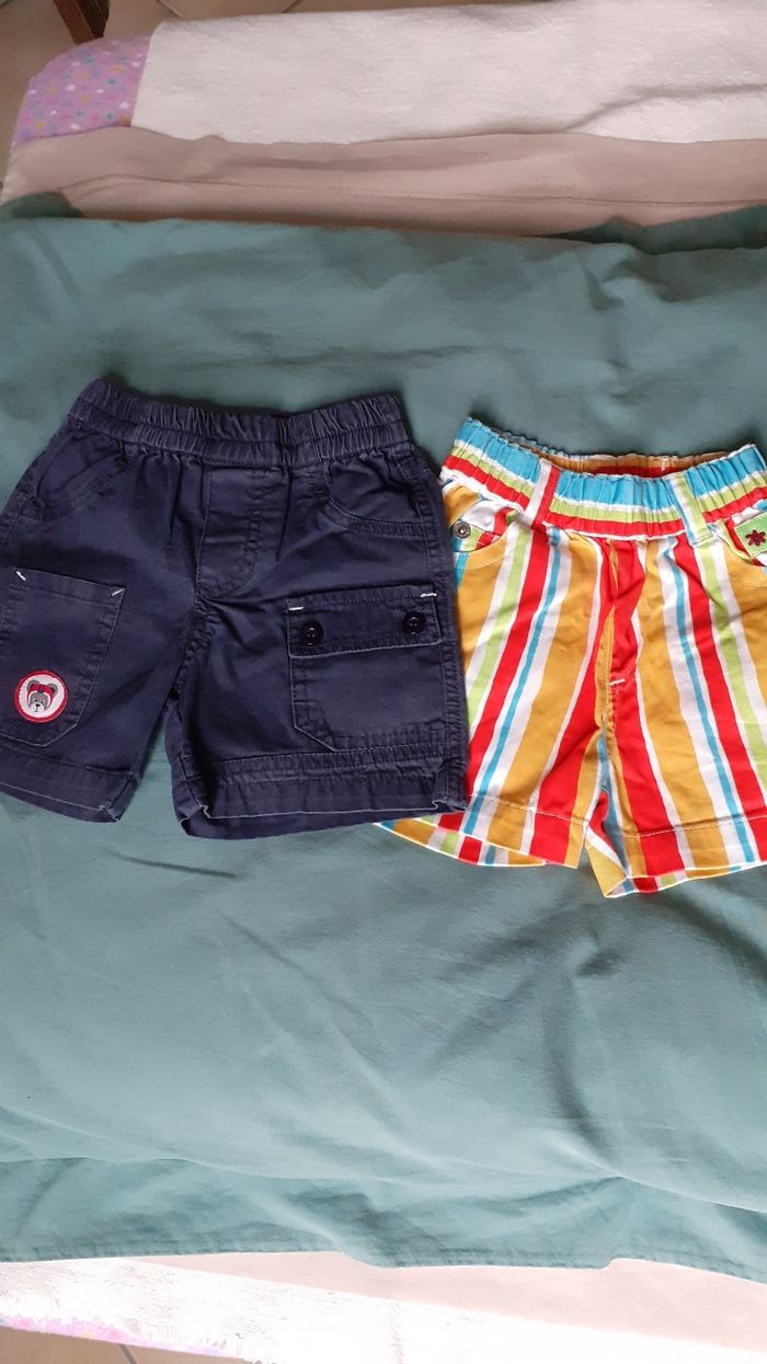 Lot de 2 shorts garçon 6 mois