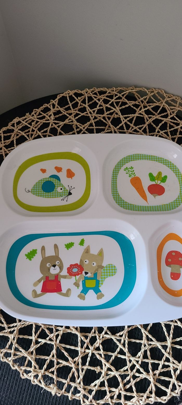assiette enfant compartiments léo et lila - photo numéro 2
