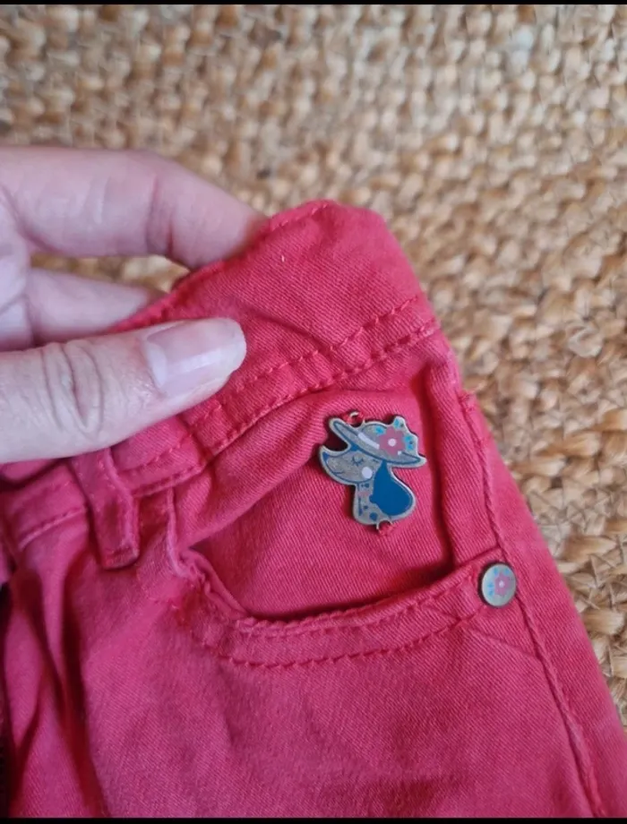 Jolie ensemble chemise en jean et jean rose sergent major fille 3 ans - photo numéro 8