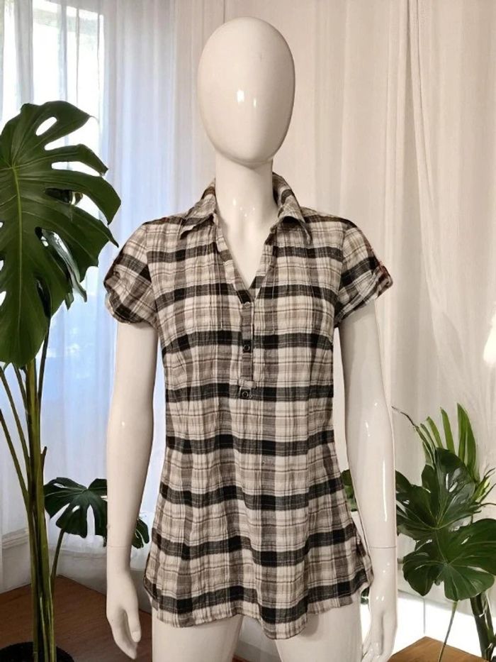 Blouse à carreaux