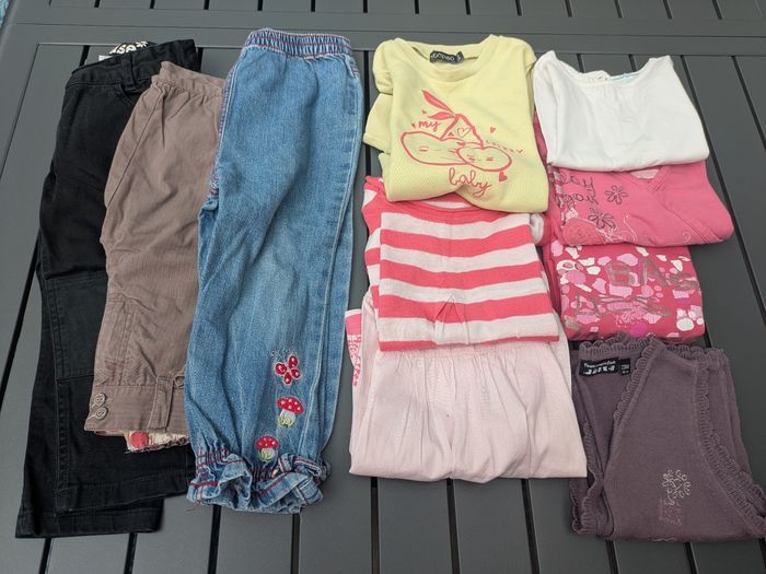 Lot 10 vêtements mi saison bébé fille 24 mois-2 ans