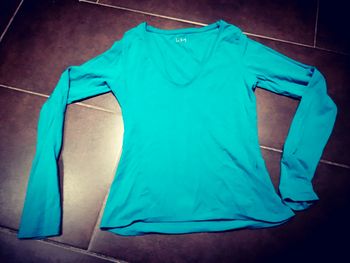 Sweat sport manches longues bleu t s