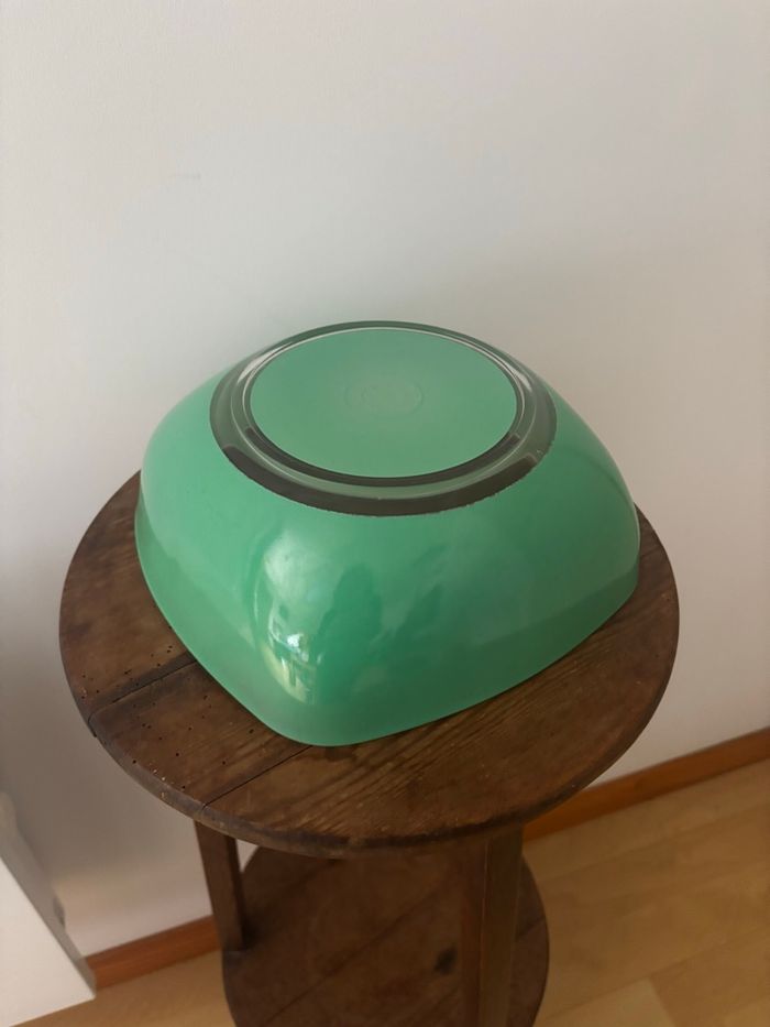 Saladier duralex carré vert vintage - photo numéro 2