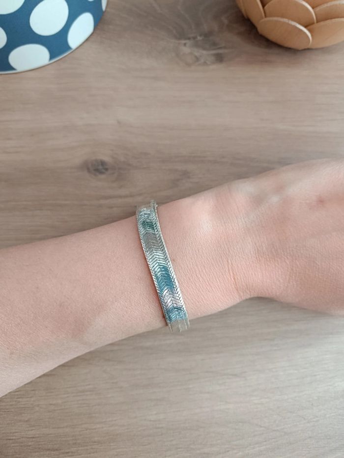 Bracelet maille argenté