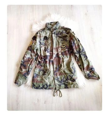 Veste parka militaire US Army imprimé camouflage